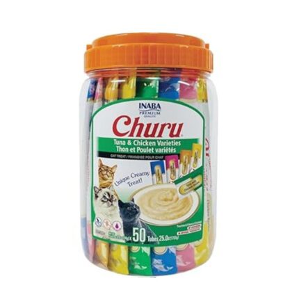 INABA Churu Cat Treats, Grain-Free, Lickable, Squeezable Creamy